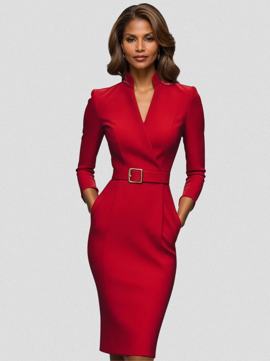 Elegant Belted Dress